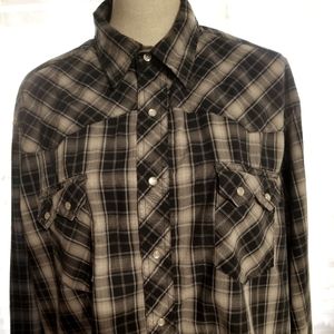 NWOT MENS WRANGLER PEARL BUTTON DOWN SHIRT SZ 2XL